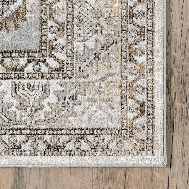 AreaRugs.com Machine Washable Wavaj Nwa1257A Beige Rug.