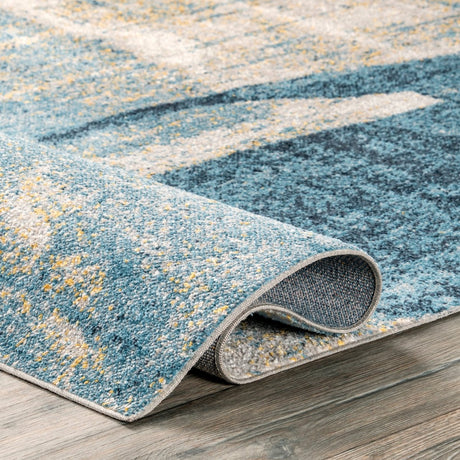 AreaRugs.com Machine Washable Wavaj Nwa1258A Blue Rug - AreaRugs.com - nwa1258a - 1016