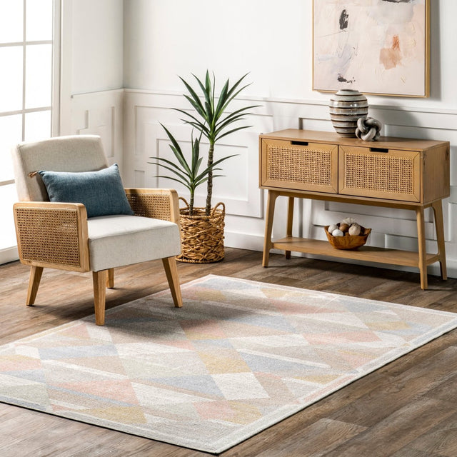 AreaRugs.com Machine Washable Wavaj Nwa1260A Beige Rug.