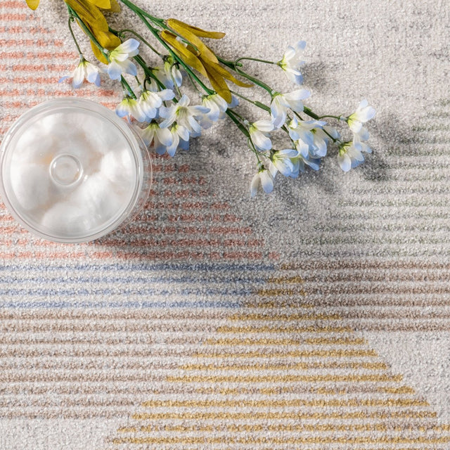 AreaRugs.com Machine Washable Wavaj Nwa1260A Beige Rug.