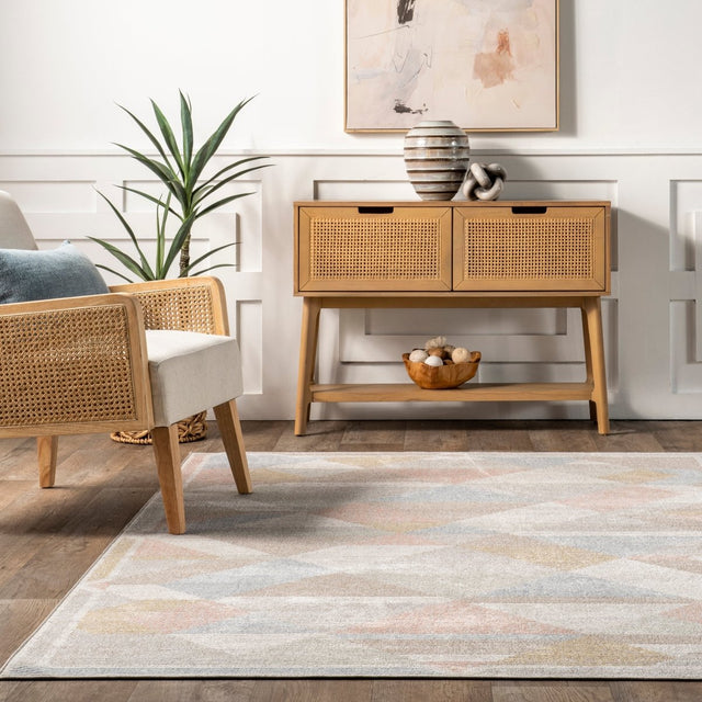 AreaRugs.com Machine Washable Wavaj Nwa1260A Beige Rug.