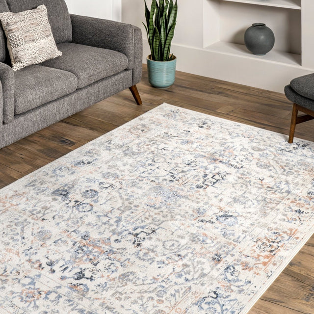 AreaRugs.com Machine Washable Wavaj Nwa1263A Beige Rug.