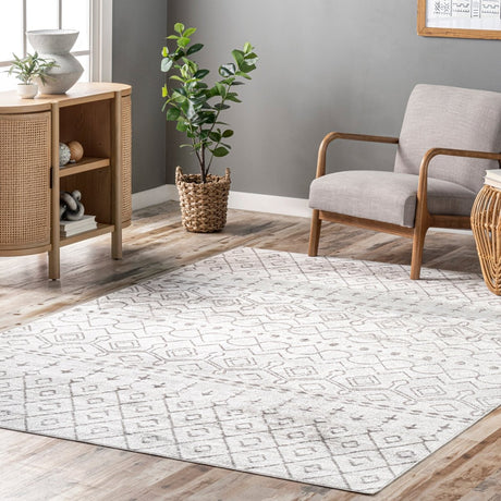 AreaRugs.com Machine Washable Wavaj Nwa1270A Ivory Rug - AreaRugs.com - nwa1270a - 610