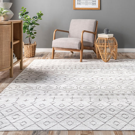 AreaRugs.com Machine Washable Wavaj Nwa1270A Ivory Rug - AreaRugs.com - nwa1270a - 610