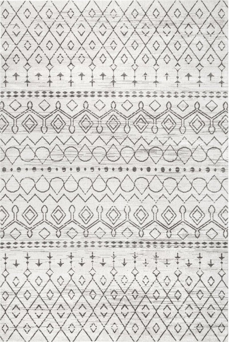 AreaRugs.com Machine Washable Wavaj Nwa1270A Ivory Rug - AreaRugs.com - nwa1270a - 610