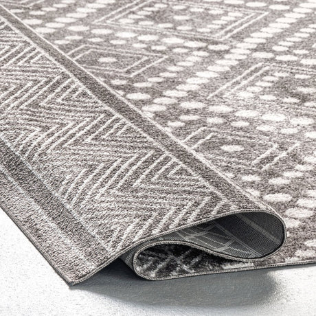 AreaRugs.com Machine Washable Wavaj Nwa1271B Gray Rug - AreaRugs.com - nwa1271b - 610