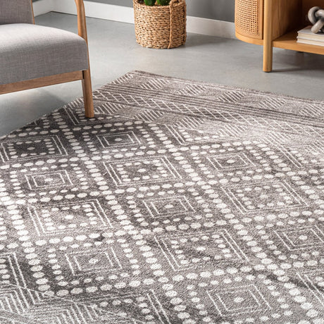 AreaRugs.com Machine Washable Wavaj Nwa1271B Gray Rug - AreaRugs.com - nwa1271b - 610