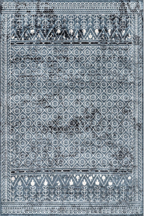 AreaRugs.com Machine Washable Wavaj Nwa1272A Blue Rug - AreaRugs.com - nwa1272a - 610