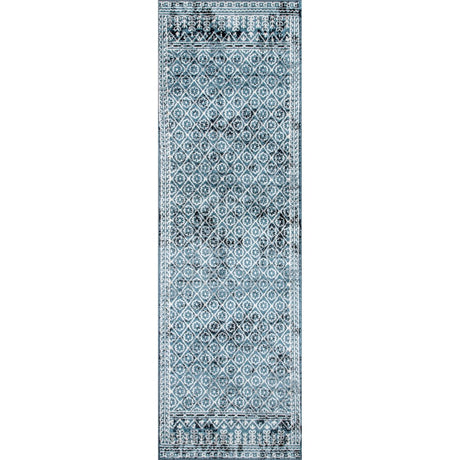 AreaRugs.com Machine Washable Wavaj Nwa1272A Blue Rug - AreaRugs.com - nwa1272a - 610