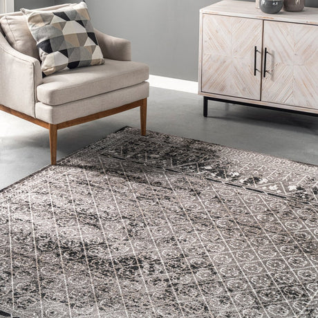 AreaRugs.com Machine Washable Wavaj Nwa1272B Gray Rug - AreaRugs.com - nwa1272b - 610