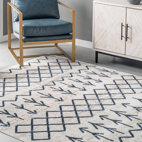 AreaRugs.com Machine Washable Wavaj Nwa1275A Beige Rug - AreaRugs.com - nwa1275a - 610