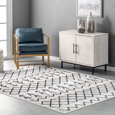 AreaRugs.com Machine Washable Wavaj Nwa1275A Beige Rug - AreaRugs.com - nwa1275a - 610