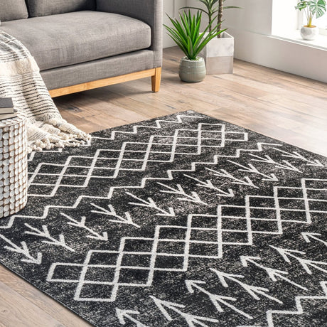 AreaRugs.com Machine Washable Wavaj Nwa1275B Gray Rug - AreaRugs.com - nwa1275b - 610