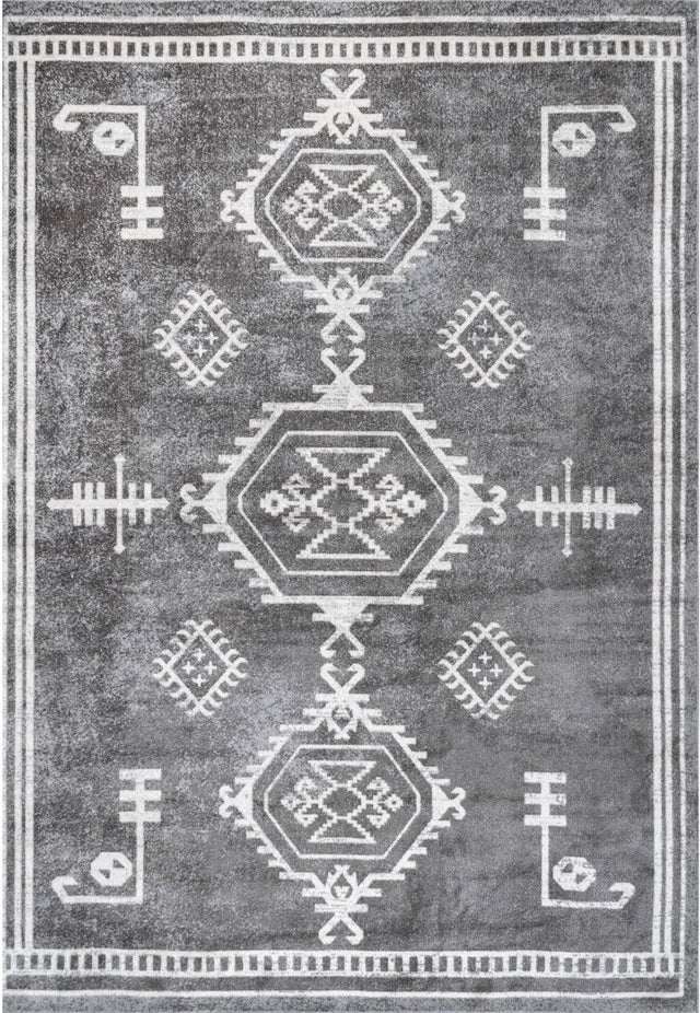 AreaRugs.com Machine Washable Wavaj Nwa1276A Gray Rug.