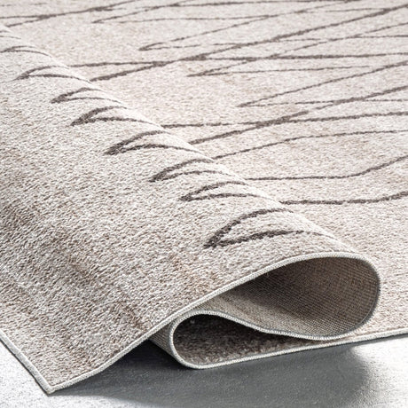 AreaRugs.com Machine Washable Wavaj Nwa1281A Beige Rug - AreaRugs.com - nwa1281a - 610