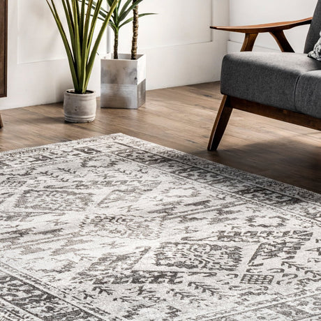 AreaRugs.com Machine Washable Wavaj Nwa1284A Gray Rug - AreaRugs.com - nwa1284a - 610