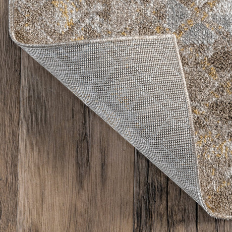 AreaRugs.com Machine Washable Wavaj Nwa1285A Beige Rug.