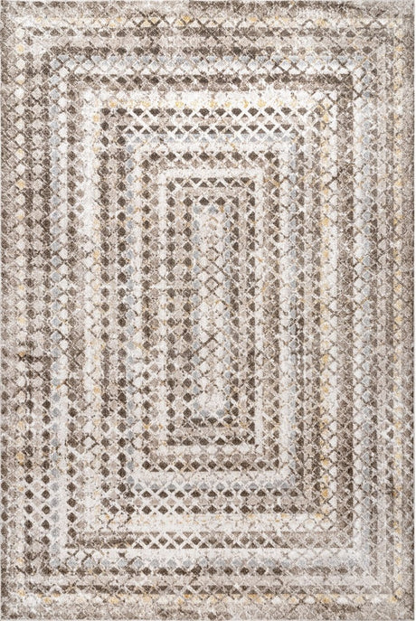 AreaRugs.com Machine Washable Wavaj Nwa1285A Beige Rug.