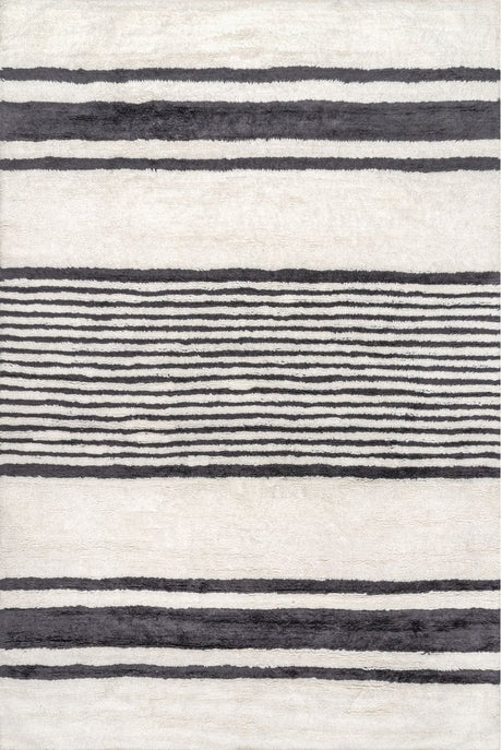 AreaRugs.com Machine Washable Wavaj Nwa1295A Ivory Rug - AreaRugs.com - nwa1295a - 812