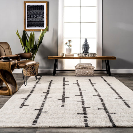 AreaRugs.com Machine Washable Wavaj Nwa1296A Ivory Rug - AreaRugs.com - nwa1296a - 812