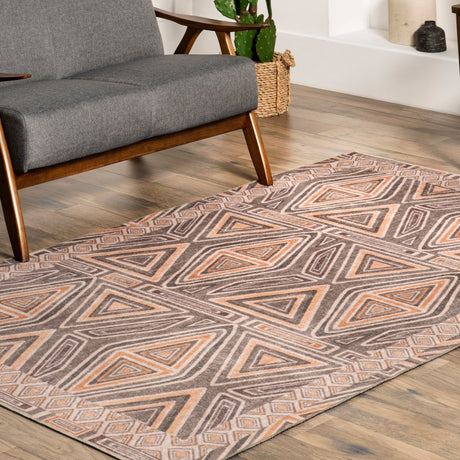 AreaRugs.com Machine Washable Wavaj Nwa1300A Beige Rug - AreaRugs.com - nwa1300a - 812