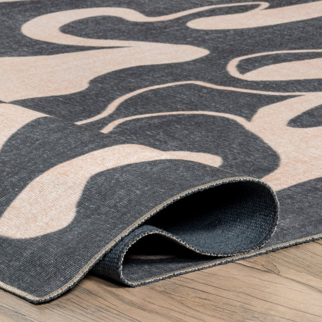 AreaRugs.com Machine Washable Wavaj Nwa1301A Beige Rug.