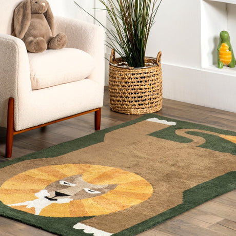 AreaRugs.com Machine Washable Wavaj Nwa1311A Green Rug - AreaRugs.com - nwa1311a - 610