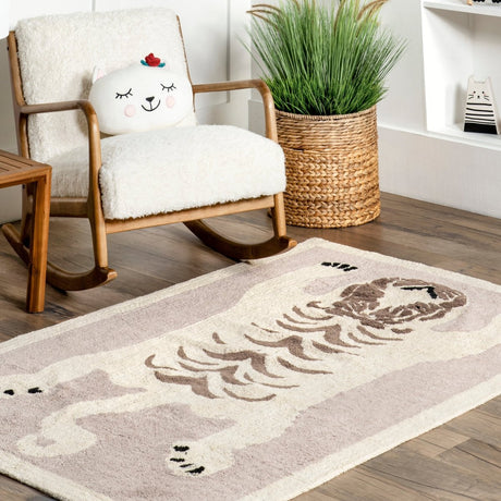 AreaRugs.com Machine Washable Wavaj Nwa1314A Ivory Rug - AreaRugs.com - nwa1314a - 610