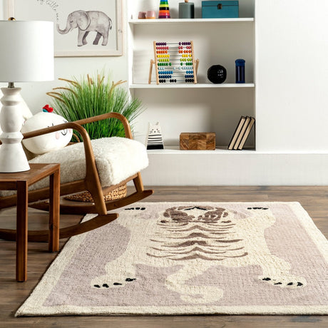 AreaRugs.com Machine Washable Wavaj Nwa1314A Ivory Rug - AreaRugs.com - nwa1314a - 610