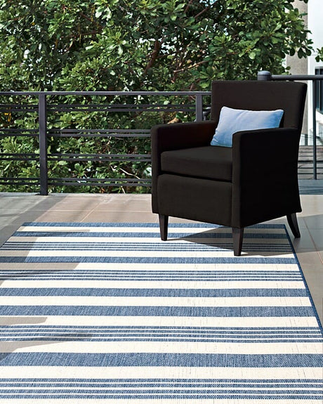 AreaRugs.com Nakra Fdhr45I Blue Rugs.