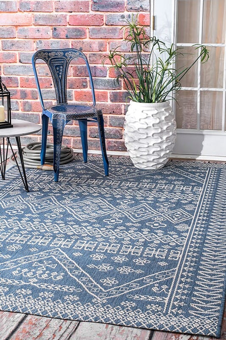 AreaRugs.com Nakra Fdhr48I Blue Rugs.