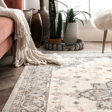 AreaRugs.com Nakra Fdxn63I Beige Rugs.