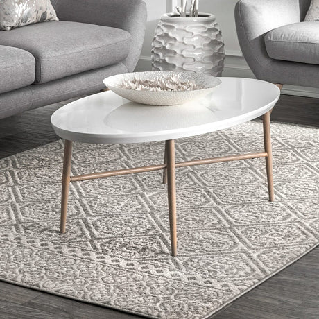 AreaRugs.com Nakra Fdxr64I Gray Rugs.