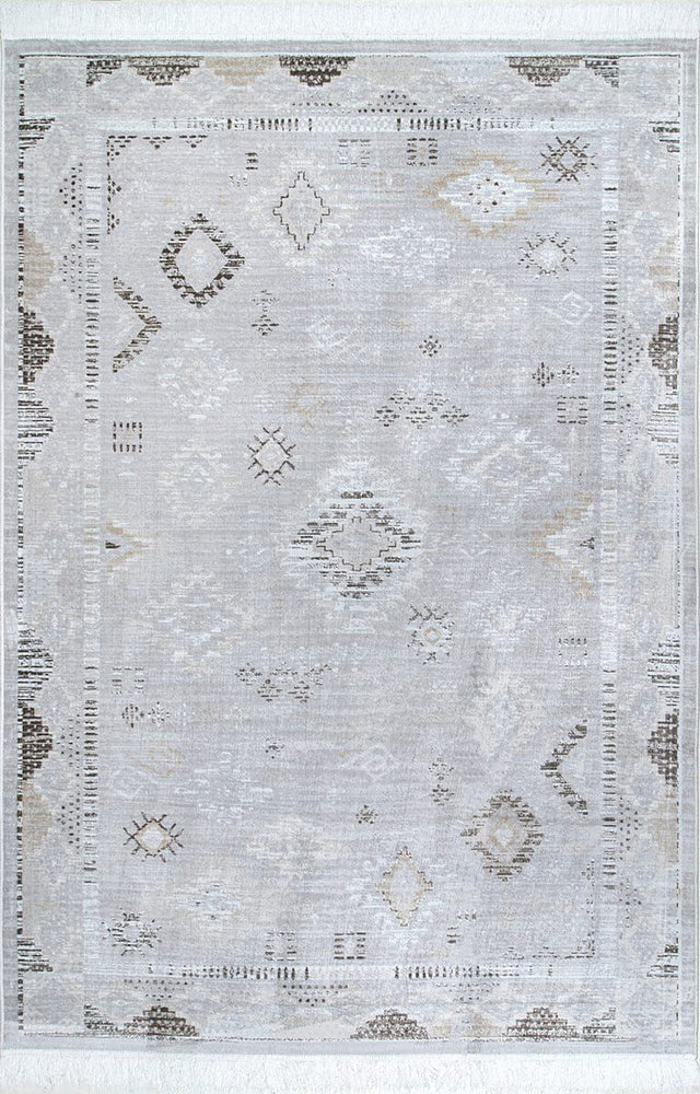 AreaRugs.com Nakra Hnoj62I Silver Rugs.