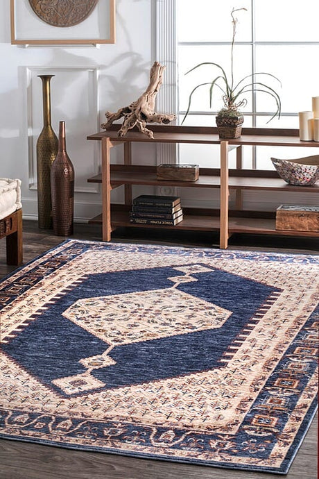 AreaRugs.com Nakra Junk65I Blue Rugs.