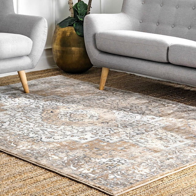 AreaRugs.com Nakra Qanw62I Beige Rugs.