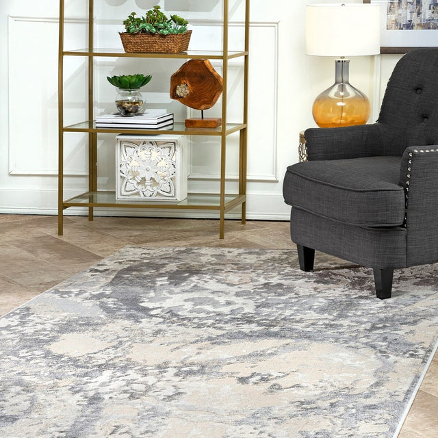 AreaRugs.com Nakra Qanw68I Gray Rugs.