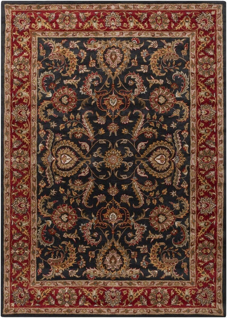 AreaRugs.com Remhala Re1354 Charcoal / Red Rugs.