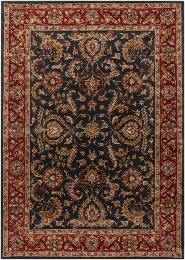 AreaRugs.com Remhala Re1354 Charcoal / Red Rugs.