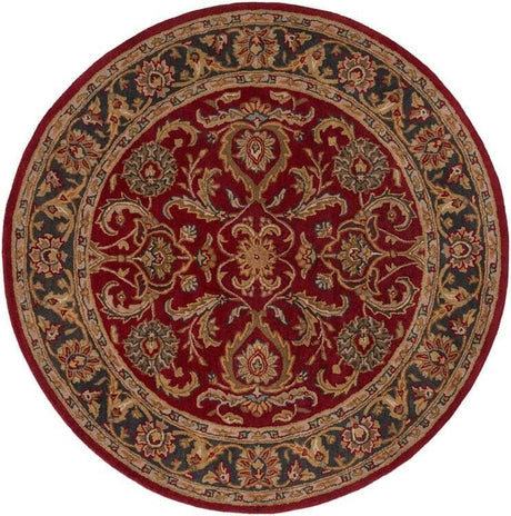 AreaRugs.com Remhala Re1355 Red / Charcoal Rugs.