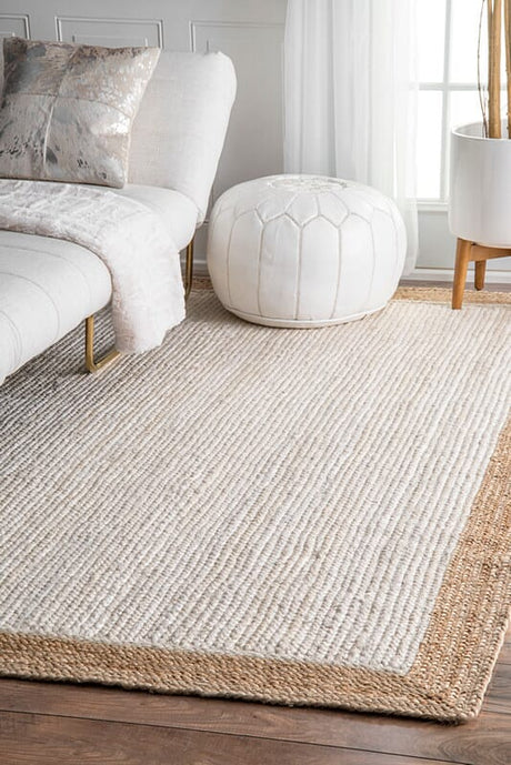 AreaRugs.com Saida Tajt White Rugs.