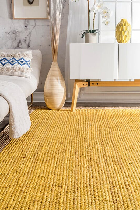 AreaRugs.com Saida Tajt Yellow Rugs.