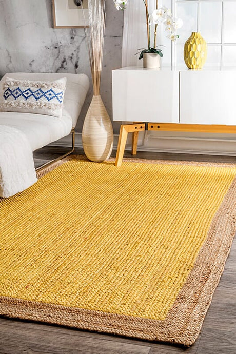 AreaRugs.com Saida Tajt Yellow Rugs.