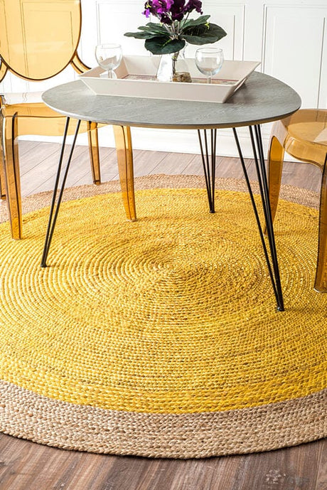 AreaRugs.com Saida Tajt Yellow Rugs.