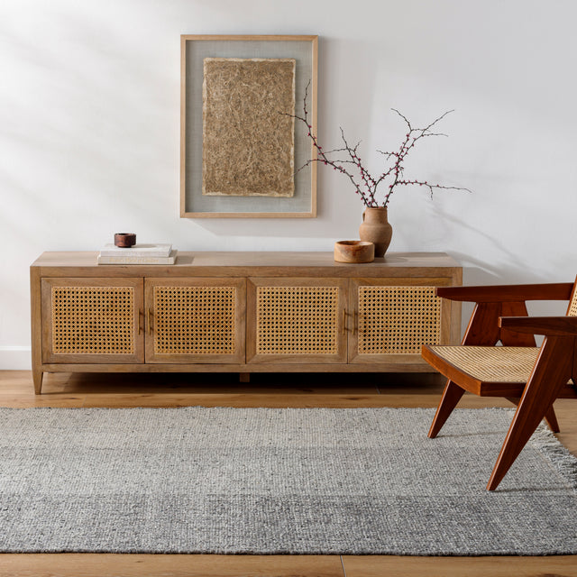 Surya Aarhus Aru-2302 Sterling Grey, Grey, Pewter, Sage, Light Silver, Nickel Rug.