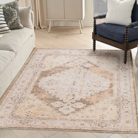 Nourison Astra Machine Washable Asw11 Beige Area Rug