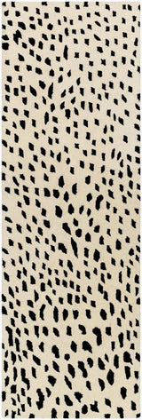 Livabliss Athena Ath-5171 Off-White, Jet Black Rug - runner flat view