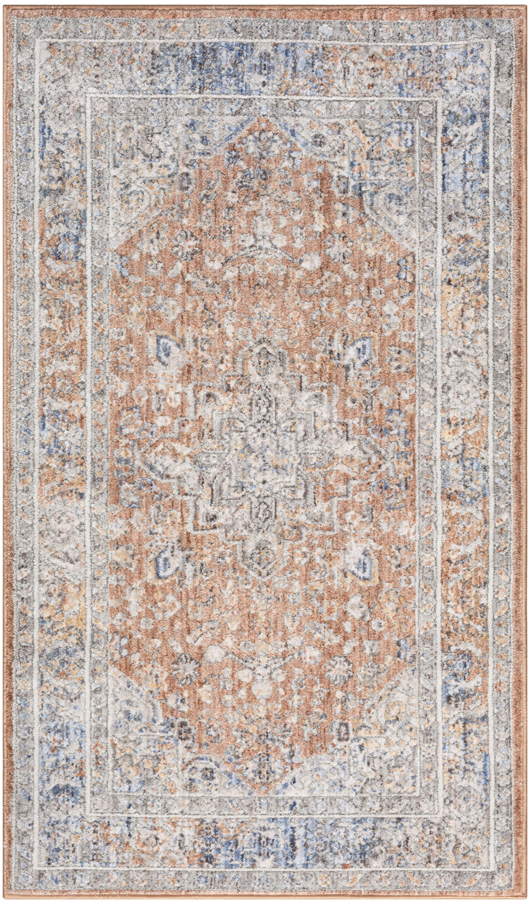 Nourison Elegant Heirlooms Elh01 Blue Multicolor Area Rug