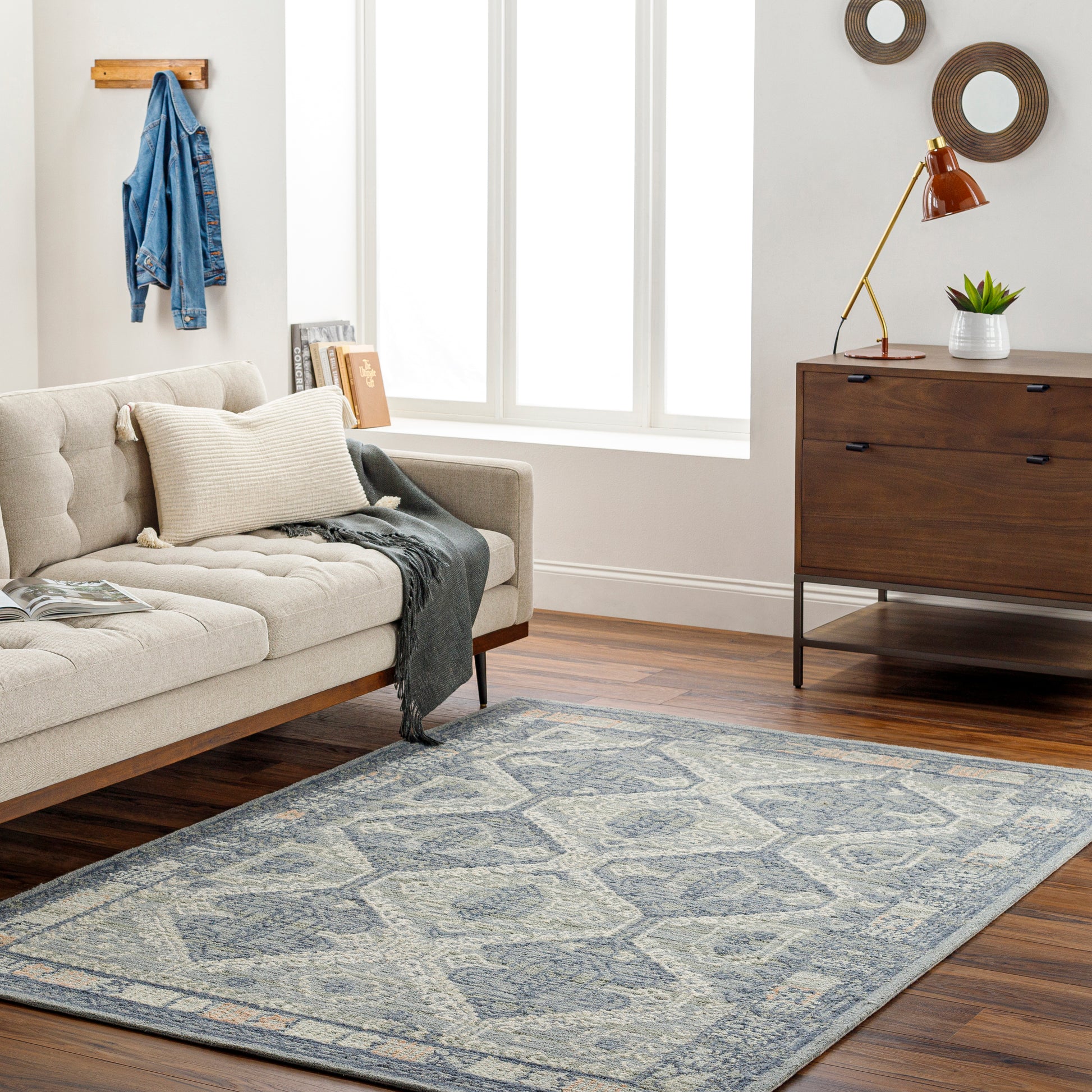 Surya Addyson Ayo-2301 Blue, Sage, Ivory Area Rug