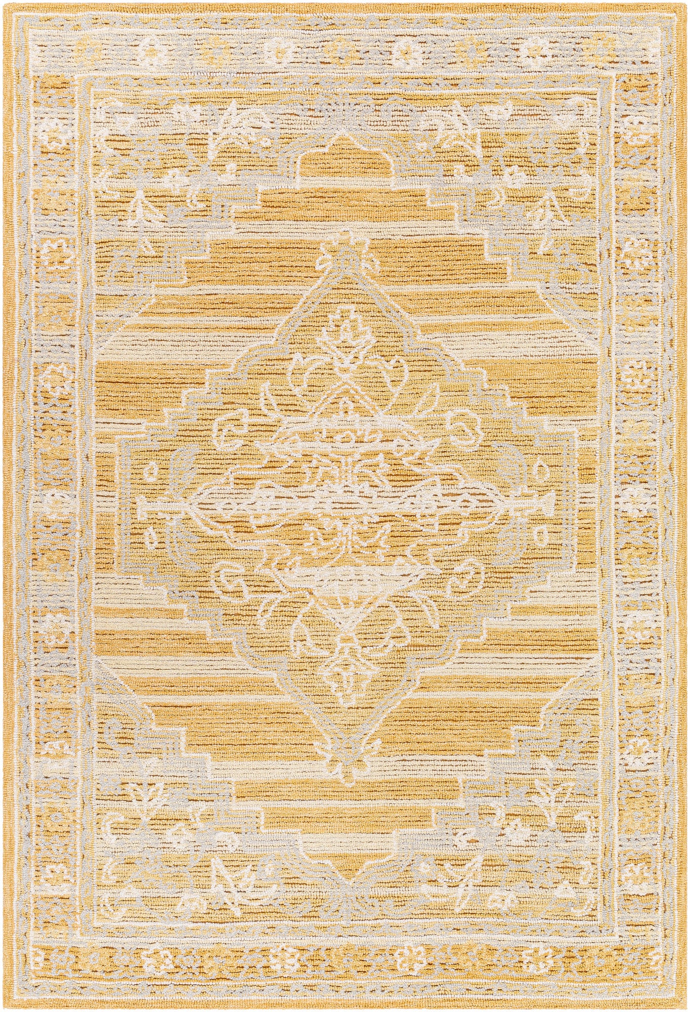 Surya Addyson Ayo-2302 Mustard, Light Slate, Ivory Area Rug